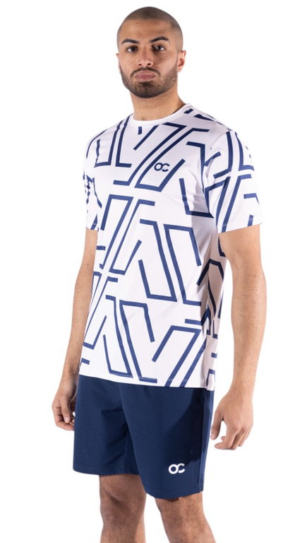 ONCOURT Tennis-Tshirt Performance Tee Gras 1 weiss/blau Herren